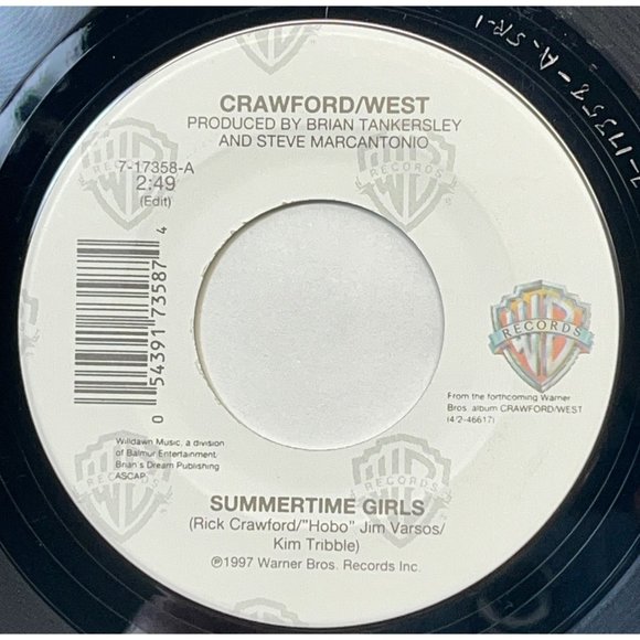 Other - Crawford/West Summertime Girls / Hard to Stop a Train 45 Country 1997 WB 17358